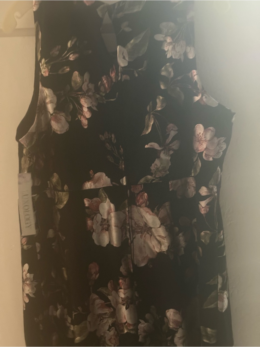 Luxology Black Floral Sleeveless A-Line Dress - Picture 4 of 4
